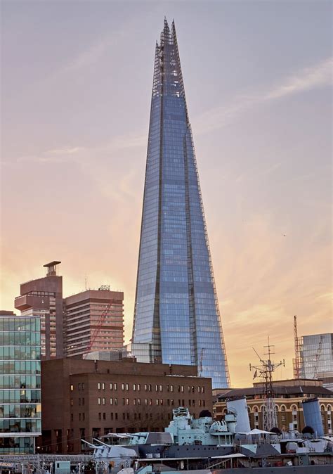 The Shard - Exterior at Sunset - modlar.com