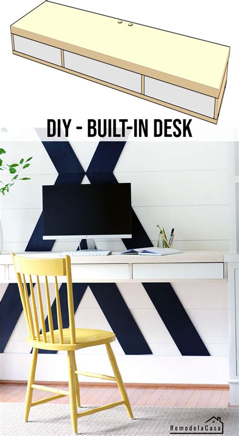 DIY - Built-in Desk - Remodelando la Casa