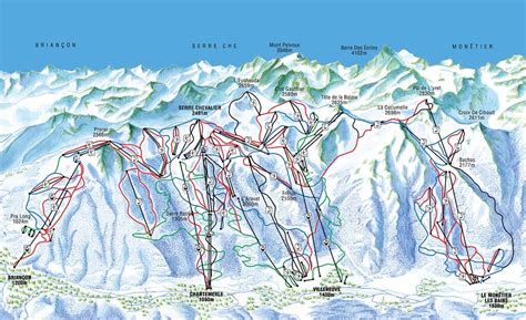 Plan des pistes de Serre Chevalier » Voyage - Carte - Plan