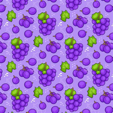 Free Vector | Seamless pattern of grapes