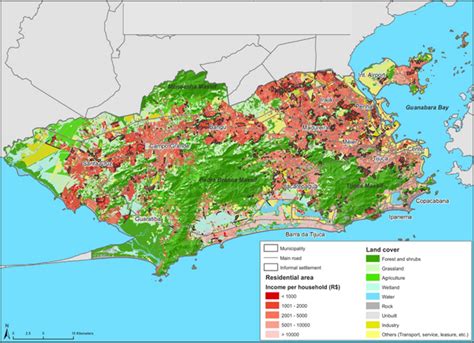 Land Use Map showing green areas in Rio de Janeiro in Brazil, source:... | Download Scientific ...