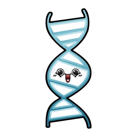 Cartoon Dna Dna Strand Biology Science Chemistry Life Experiment Cute ...