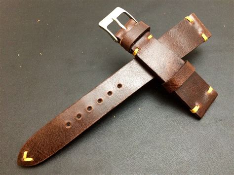 Leather watch band Brown watch band Leather watch strap | Etsy