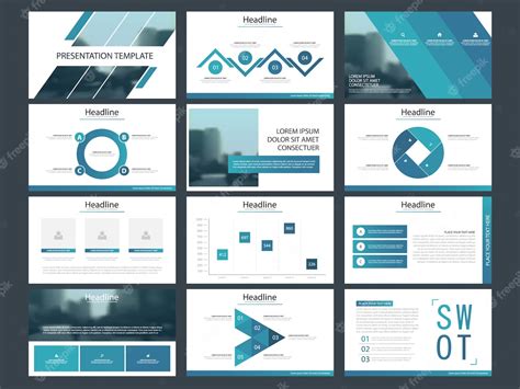 Premium Vector | Blue Abstract presentation templates Infographic