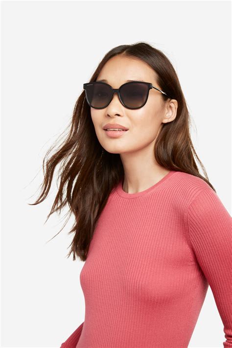 Flat Lens Oversized Cateye Sunglasses in BLACK | Cole Haan