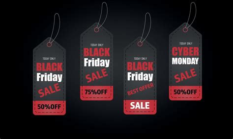 Black Friday coupons, label, discount, sale. Cyber Monday. 13461681 Vector Art at Vecteezy