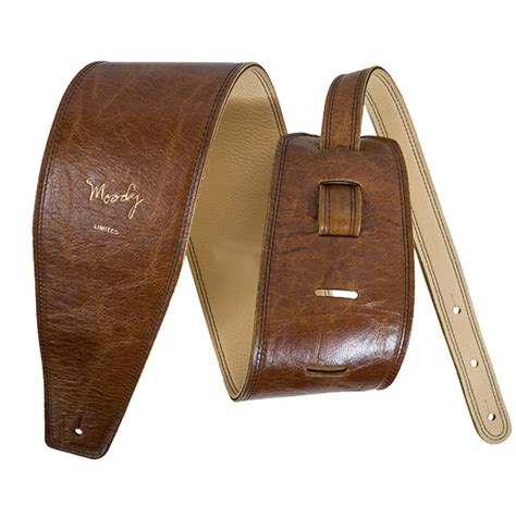 Distressed 4" Brown Leather Guitar Straps. Great For Shoulder Support ...