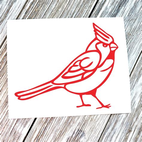 Cardinal Decal, Vinyl Car Decal, Cardinal Vinyl Decal, Bird Lover Gift ...