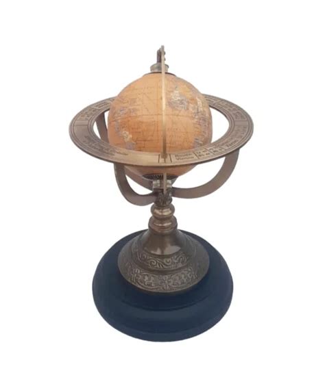 ANTIQUE NAUTICAL BRASS 12 Inches Terrestrial World Globe & map Nautical $171.30 - PicClick