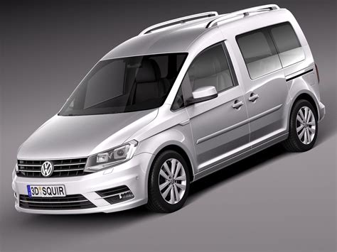 Volkswagen Caddy Passenger van 2016 3D Model .max .obj .3ds .fbx .c4d .lwo .lw .lws - CGTrader.com