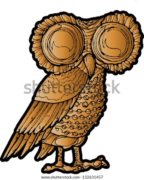 Athenian Owl Stock Vector (Royalty Free) 132631457