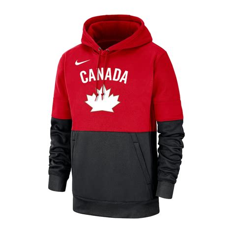 Men's Nike Red Hockey Canada - Heritage Logo Therma Pullover Hoodie