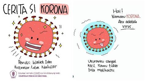 30 Gambar Kartun Virus Corona atau Covid-19 untuk Anak-anak, Mudah ...