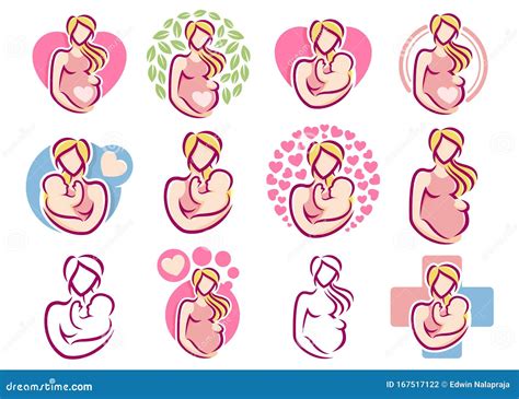 Maternity Logo Design Cartoon Vector | CartoonDealer.com #209093547