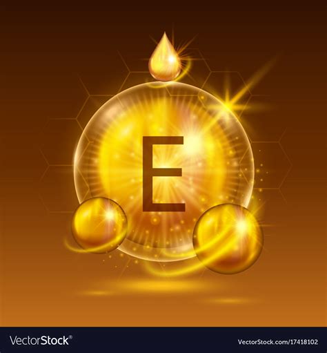 Vitamins e chemical formula radiant substances Vector Image