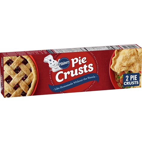 Pillsbury Ready to Bake Refrigerated Pie Crust, Two Crusts, 14.1 oz ...