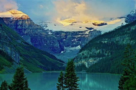 Sunrise over Lake Louise Banff NP Canada Photograph by Blair Seitz - Pixels