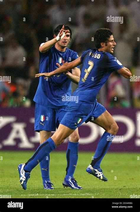 Italy's Fabio Grosso celebrates his goal Stock Photo - Alamy