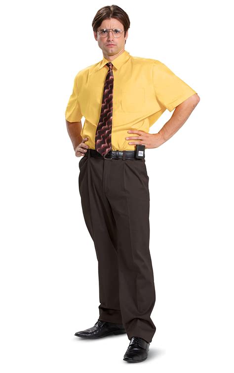 Dwight Schrute Costume, Official The Office Costume Accessories for Adults, Classic Men's | The ...