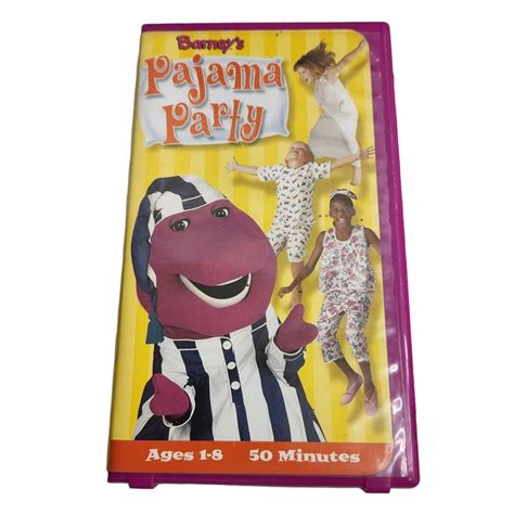 Barneys Pajama Party VHS Video Tape Sing Along Songs Hard Purple Case 2001 - Etsy