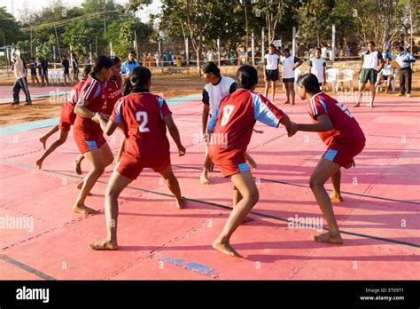 Girls playing Kabaddi game at Coimbatore ; Tamil Nadu ; India Stock Photo - Alamy