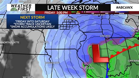 Winter storm to bring snow chance heading into weekend - ABC 6 News ...