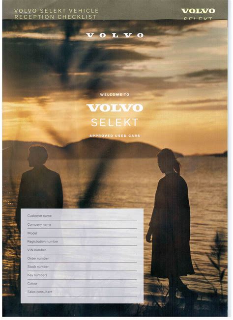 Volvo Selekt (dealer) checklists (for future reference) | Volvo V40 Forums