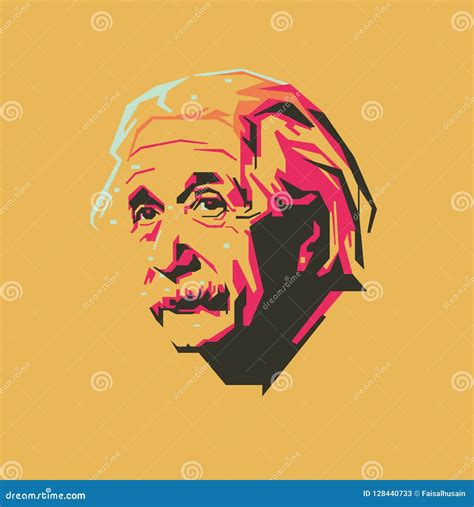 Albert Einstein Vector Portrait Illustration Of The Greatest Physicist Of All Time From American ...