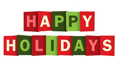 Happy Holidays Red And Green Vector Typography Banner Stock Illustration - Download Image Now ...