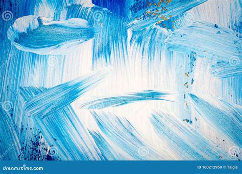 Blue and White Abstract Art Painting Stock Illustration - Illustration of dynamic, artistic ...