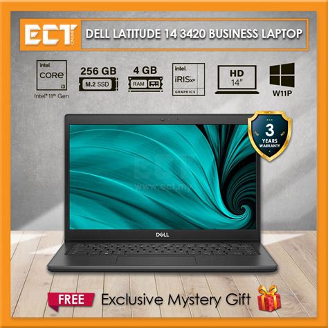 Dell Latitude 14 3420 Business Laptop (i3-1115G4 4.10Ghz,256GB SSD,4GB,14",W11P)
