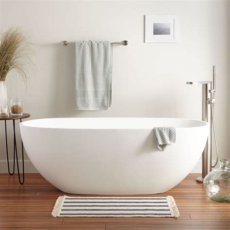 Allene Resin Freestanding Tub - Matte Finish - Bathroom