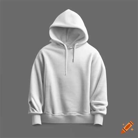 White hoodie on white background on Craiyon