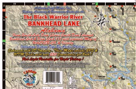 Black Warrior River and Bankhead Lake, Alabama Waterproof Map (Carto ...