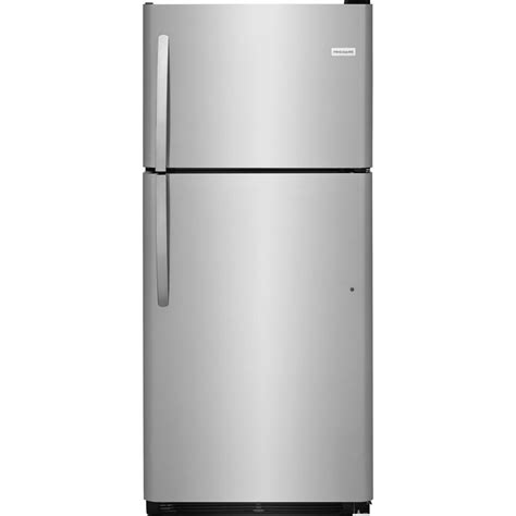 Frigidaire 20.4 cu. ft. Top Freezer Refrigerator in Stainless Steel-FFTR2021TS - The Home Depot