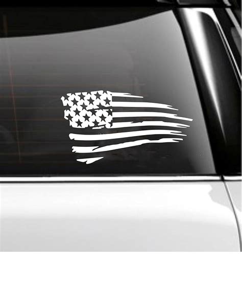 Amazon.com: Tattered American Flag Decal: Handmade