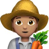 🧑🏽‍🌾 Farmer: medium skin tone emoji copy paste png download | person role emoji