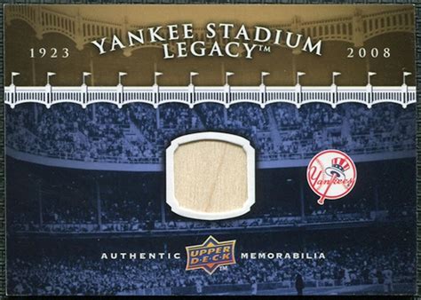 2008 Upper Deck Yankee Stadium Legacy Collection Memorabilia #NNO ...