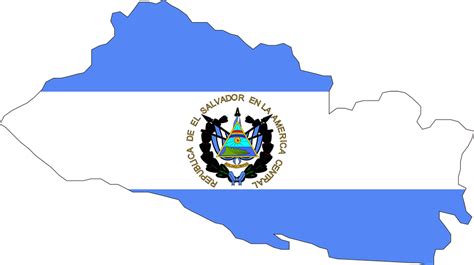 El Salvador Flag Map · Free vector graphic on Pixabay