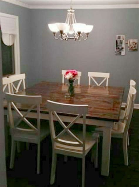 White Square Kitchen Table and Chair Lovely Square 8 Seat Farmhouse ...