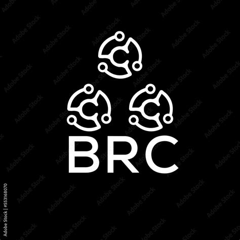 BRC letter logo. BRC best black background vector image. BRC Monogram logo design for ...