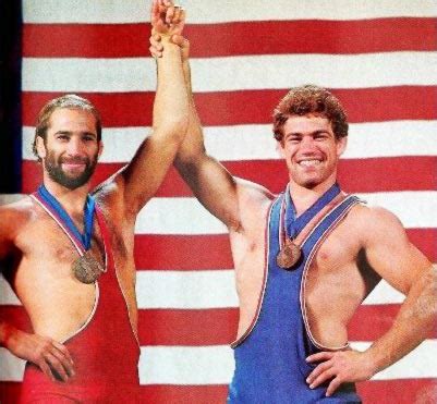 Olympics – 1984 Los Angeles – Wrestling – 74kg Freestyle – USA David Schultz VS YUG Saban Sejdiu ...