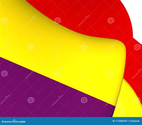 Flag of Second Spanish Republic Stock Illustration - Illustration of symbol, state: 113586359