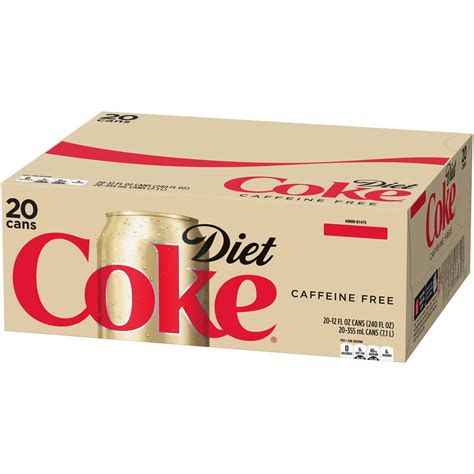 Diet Coke Caffeine-Free Diet Soda Soft Drinks 20 ct; 12 fl oz | Shipt