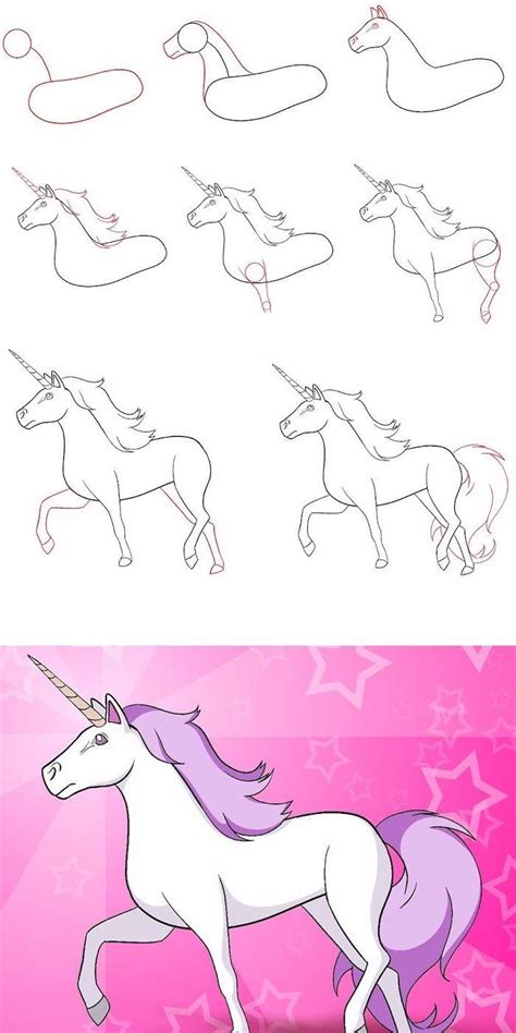 step-by-step-diy-tutorial-unicorn-drawing-easy-in-eight-steps-colored ...