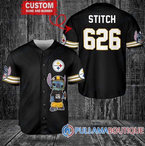 Custom Pittsburgh Steelers Baseball Jersey - No Piping! - Pullama