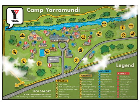 YMCA camp park map illustrations - Doug Illustration