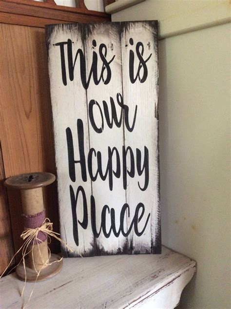 This is Our Happy Place Pallet Wood Sign. MADE TO ORDER - Etsy | Wood ...