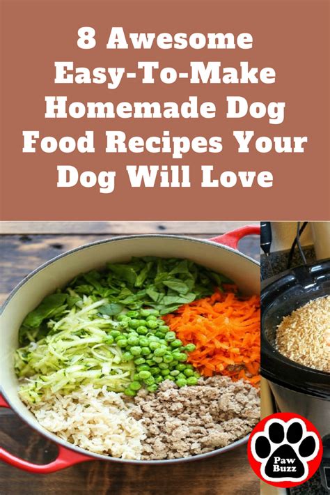 8 Awesome Easy-To-Make Homemade Dog Food Recipes Your Dog Will Love | Healthy dog food recipes ...