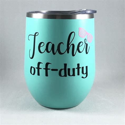 Teacher Gift/christmas Teacher Gift/teacher Wine Glass/thank You Teacher/teacher Gift Idea ...